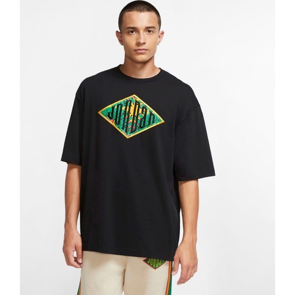 Air Jordan Sport DNA Embroidered Diamond Logo T-Shirt Black  Short Sleeve  Large - Picture 1 of 13